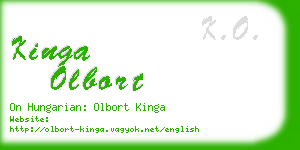 kinga olbort business card